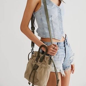 Free People Scout Slouchy Crossbody Bag Mineral Green